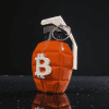 Bitcoin Grenade 3D printed bitcoin art CryptoCloaks Colorado