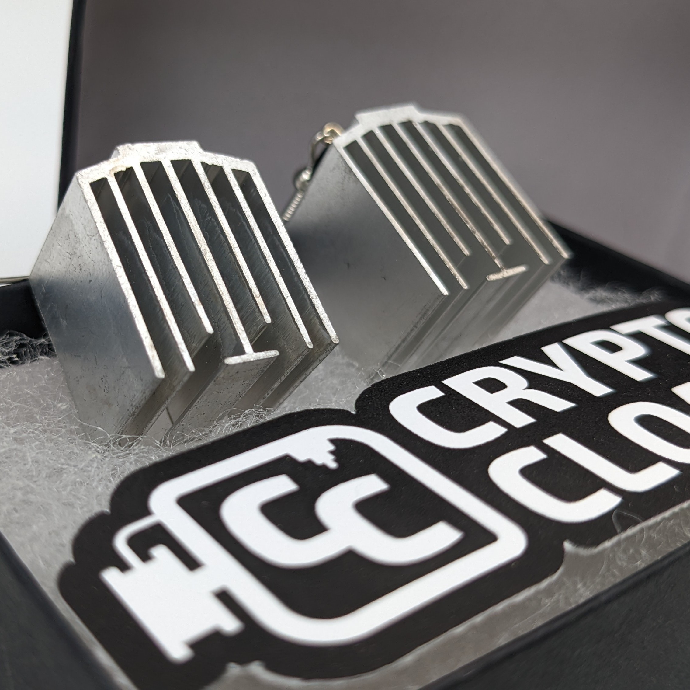 Bitcoin Hash Danglie Earrings - Image 2