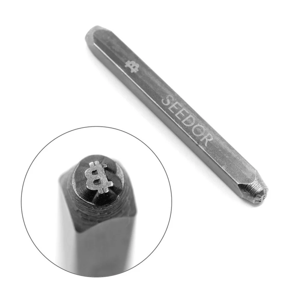 Seedor Bitcoin B Metal Stamp - Image 2