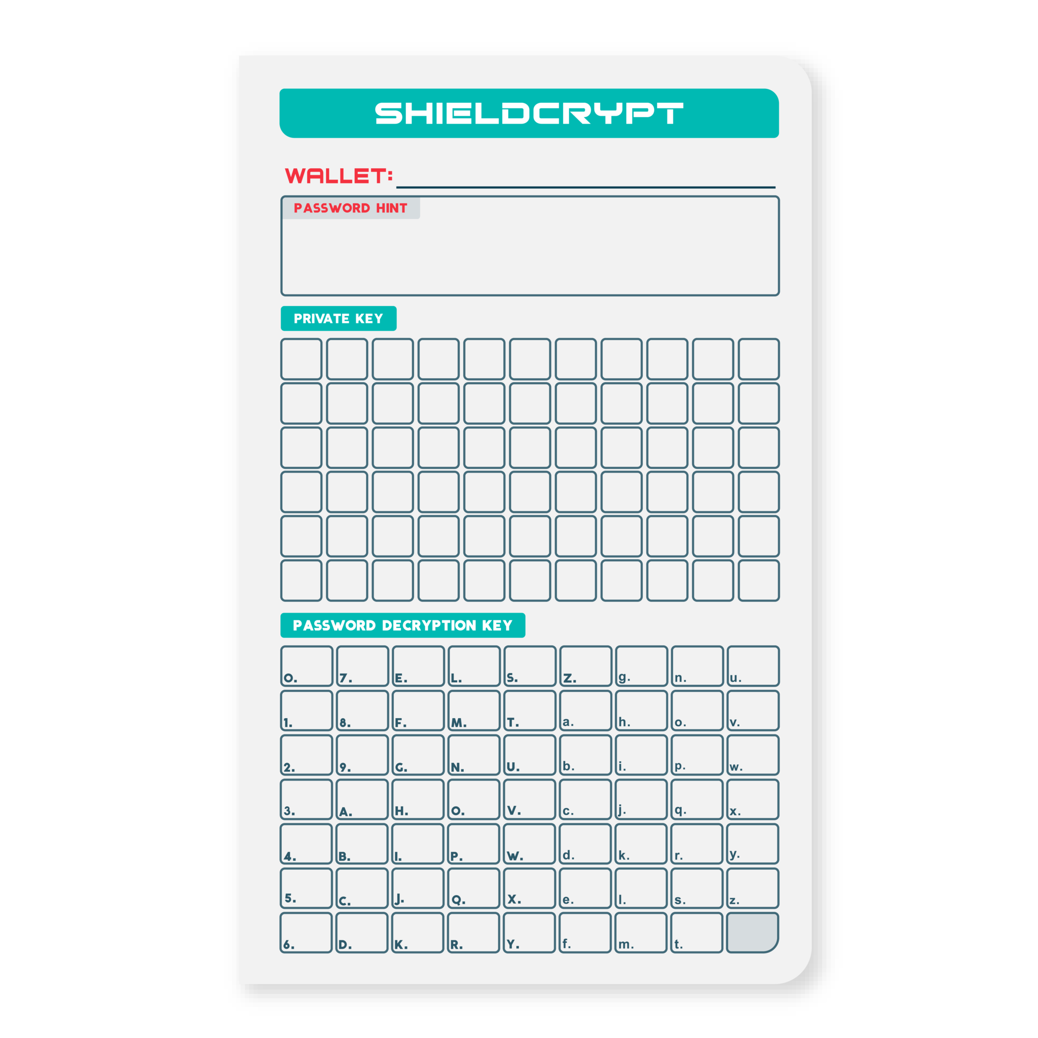 Shieldfolio Stonebook Cryptocurrency Seed Phrase Storage Notebook - Image 7