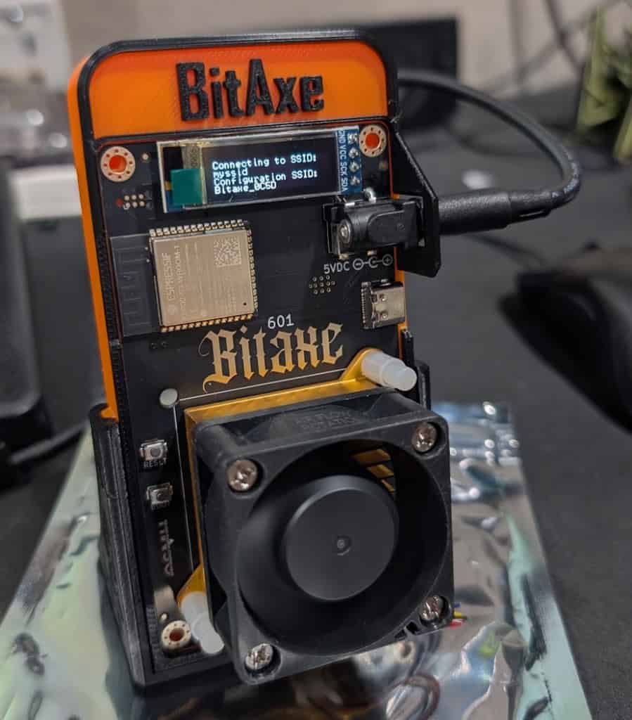 Installing the Bitaxe board in the CryptoCloaks case