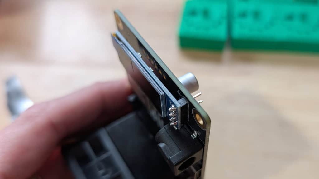Pushing the screen all the way down to seat it