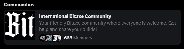 Join the Bitaxe X Community