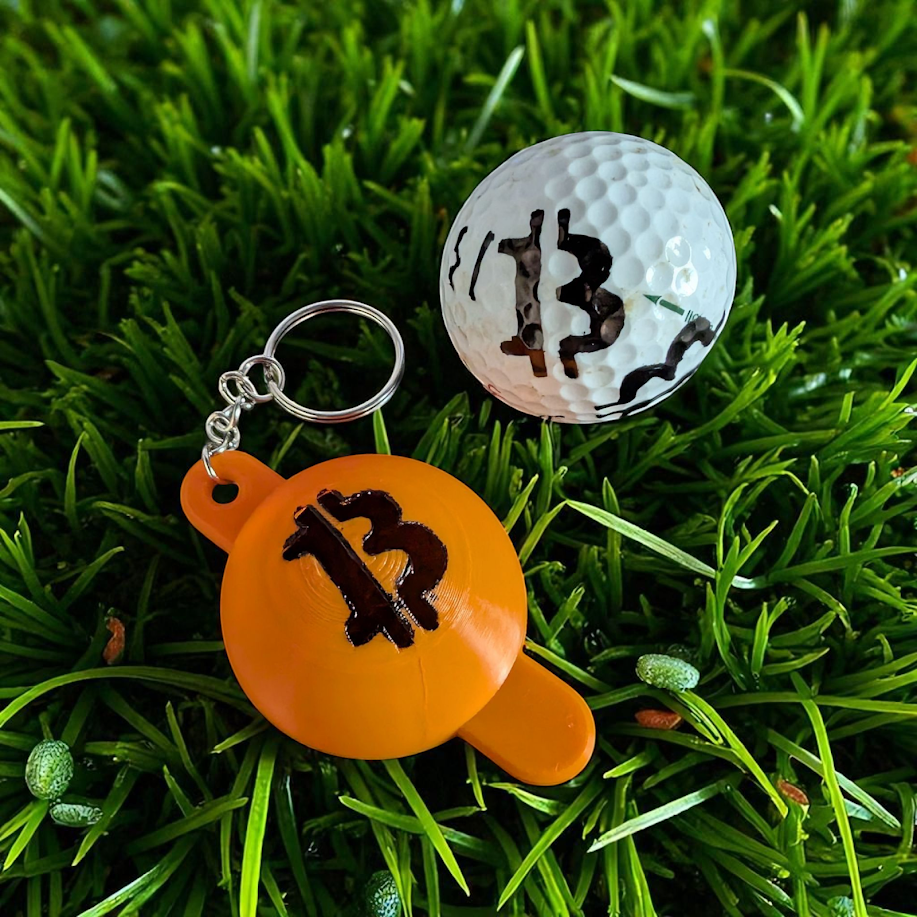 Bitcoin B Golf Ball Stencil