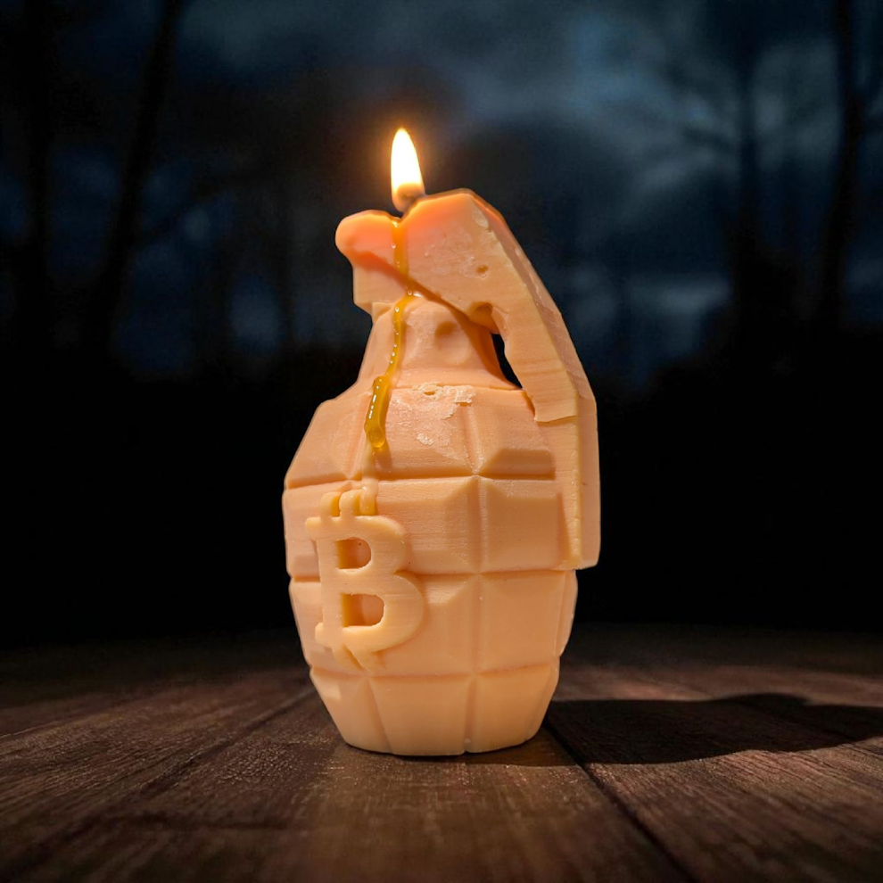 Limited Release Bitcoin Grenade Candle - Orange Scent