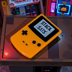 Retro Bitcoiners GameBoy Color Magnet - Stack Sats