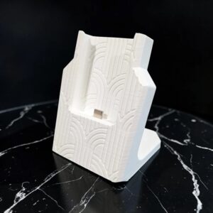 ColdCard Mk5 Dock with built-in USB-C to USB-C cable, white 3D printed hardware wallet stand by CryptoCloaks