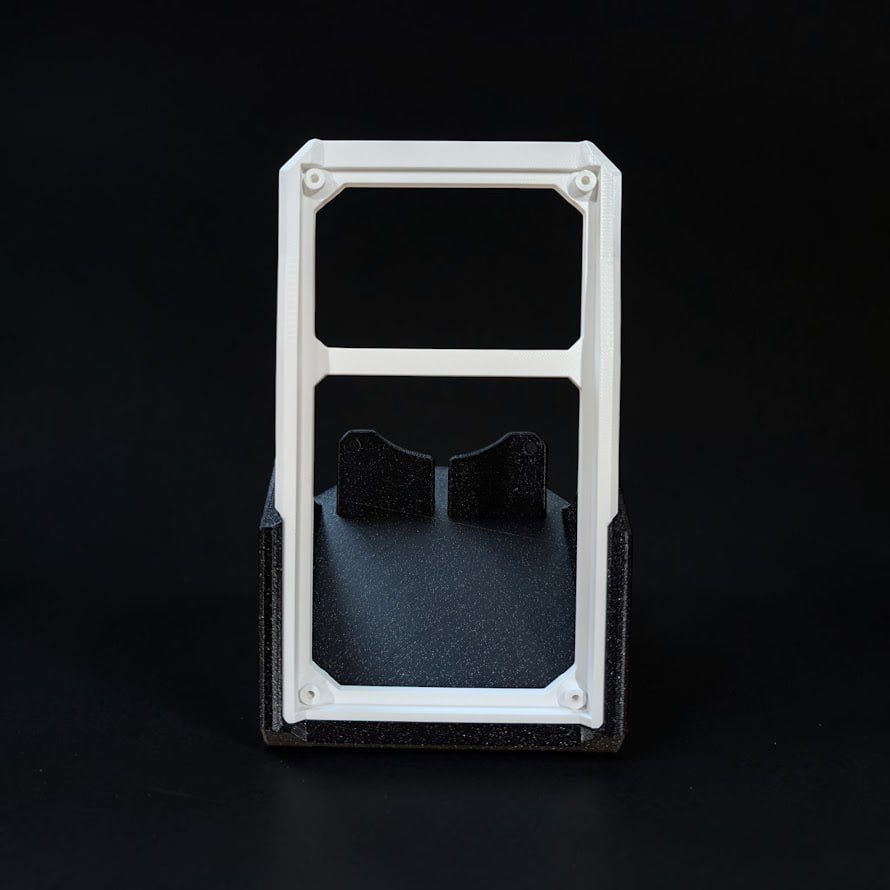Hammer Miner BC04 Stand front view with white case color and black stand color