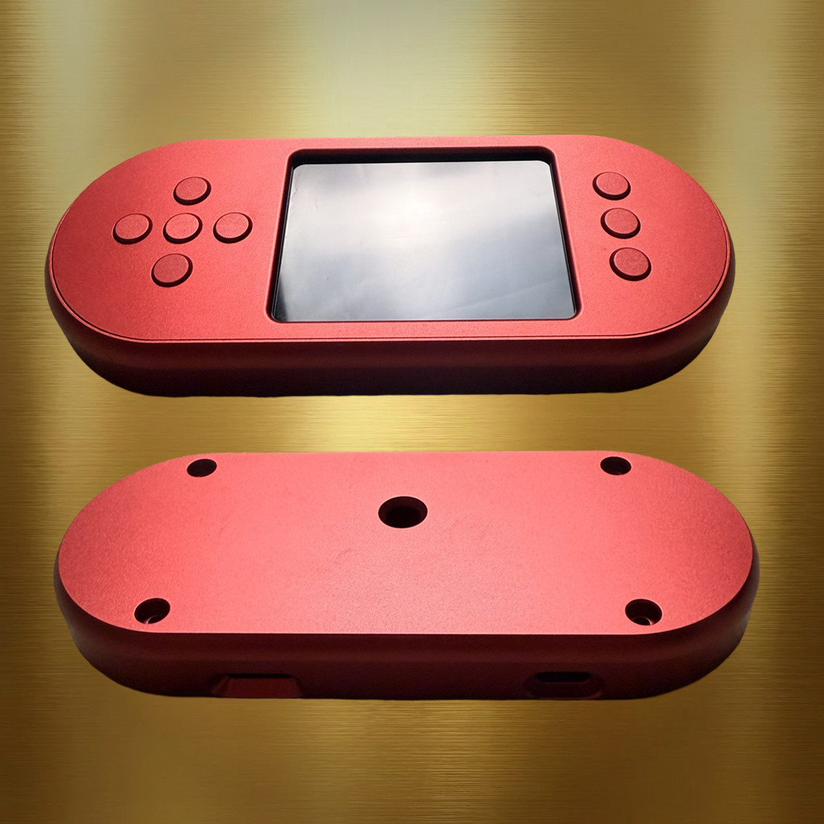 Red SeedSigner Plus assembled air-gapped Bitcoin signing device front and rear views