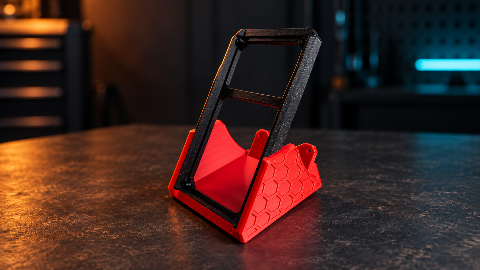 CryptoCloaks NerdQaxe stand with rear fan opening