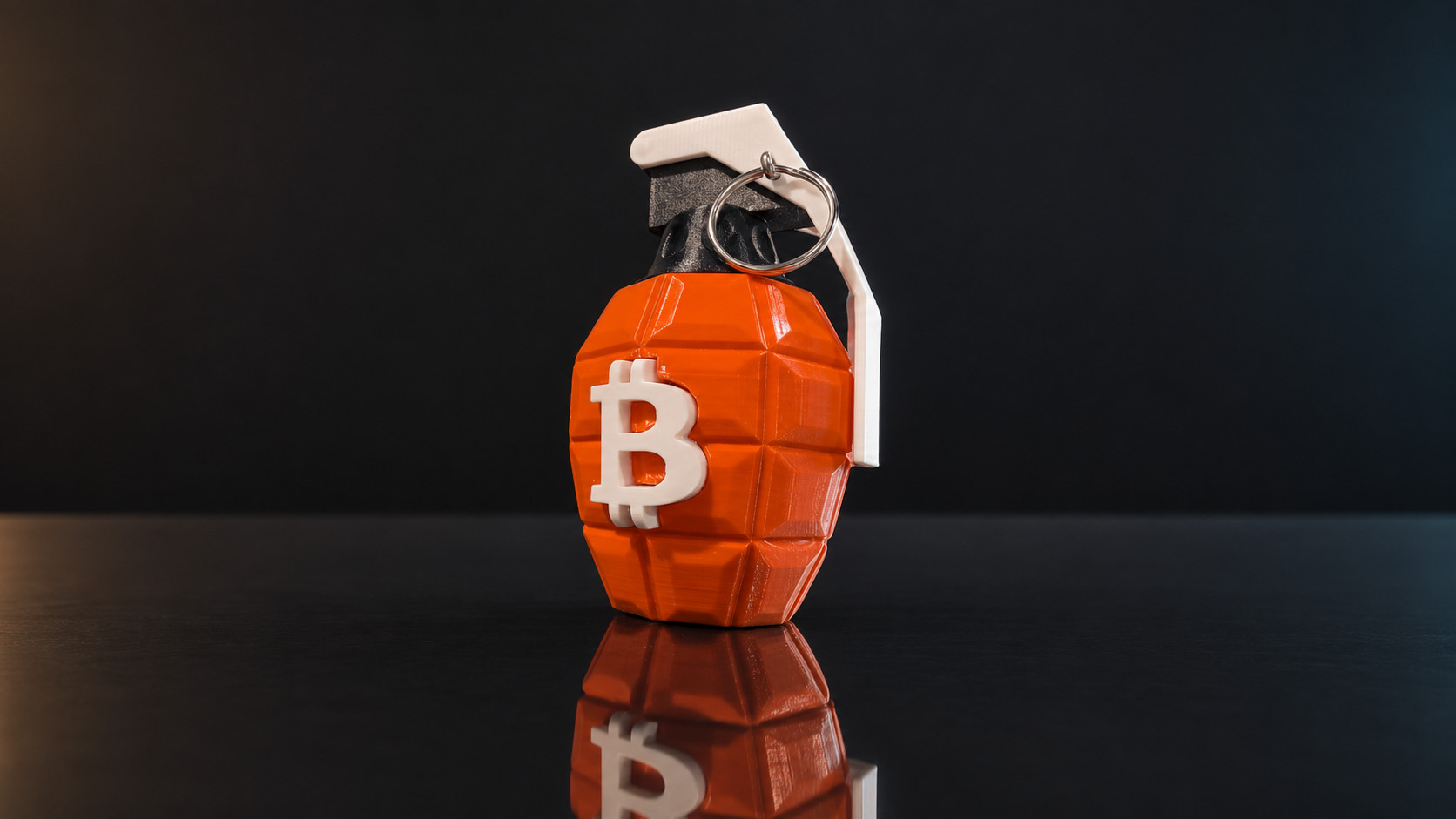 Original CryptoCloaks 3D-printed Bitcoin Grenade collectible